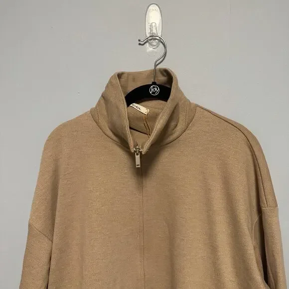 OGL Herringbone Textured Full Zip Jacket Tan NWT Size Large